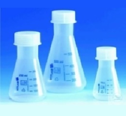 ERLENMEYER FLASKS,  PP; WIDE MOUTH  TRANSPARENT,  WITH