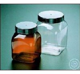 SQUARE WIDE MOUTH CONTAINER (PVC), 500 ML,   WITH SCRE