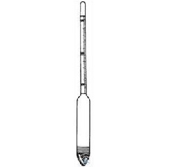 DENSITY-HYDROMETERS, FOR OFFICIALLY   TESTING 1.800 - 