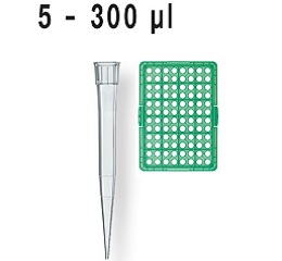 预装移液器吸头， TipRack补充装， 5-300μl， BIO-CERT 灭菌， PP材质， 符合IVD