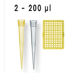 散装移液器吸头，PP材质，2-200 μl，黄色，未灭菌，符合IVD标准