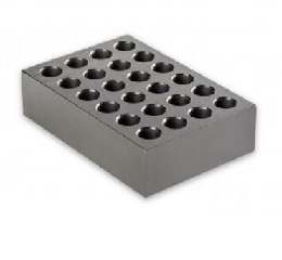 Block heating 3.5x5.125x1.375in, alum anod, 24 pos for