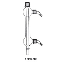 CONDENSER, LIEBIG, 160 MM,  1 GL 18/10, 1 FA 10, 2 GL 14/6,  WITH 2 HOSE CONNECTION (PP)