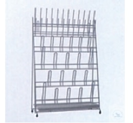 Draining rack for 24 test tubes and 20 flasks or ballo