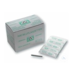 BLOOD LANCETS, DISPOSABLE,  SINGLE STERILE PACKED, STAINLESS STEEL,  1 000 PCS. IN CARTON