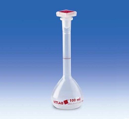 VITLAB 10ml A级聚甲基戊烯具塞容量瓶，B级证书，含校准证书