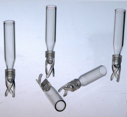 250ul帶有聚合物支腳的去活玻璃內插管、適用于廣口樣品瓶