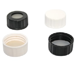 黑色24-400开孔拧盖、含超低流失PTFE/硅胶隔垫