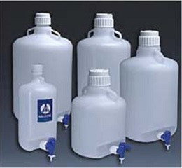细口大瓶（带放水口），低密度聚乙烯，聚丙烯放水口和螺旋盖，4L容量