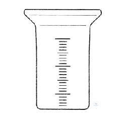 Reaction vessel 100 ml, DN 60, flat bottom,  with grad