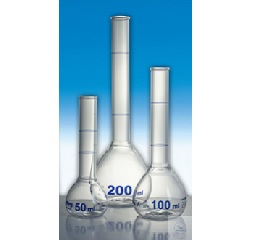 VOLUMETRIC FLASKS FOR SUGAR ANALYSIS, WITH 2 MARKS,   