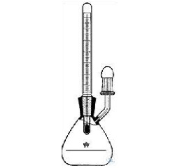 PYCNOMETER WITH THERMOMETER,  10 ML, WEIGHED OUT UP TO