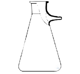 Filter flask, 500ml, 185x105mm, Erlenmeyer shape, with
