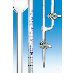 MICRO BURETTES, BANG, 5 ML:0,02, DIN-AS,   ST-GLASS-PLUGS, WITH STOPCOCKS 