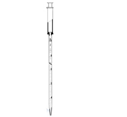 GRADUATED PIPETTES, PISTON TYPE,DIN-B 100 : 1,0 ML, SHORT LINE GRAD., COMPLETE  DELIVERY, 2 X YELLOW  