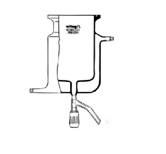 Thermostatic reaction vessel, 500 ml, DN 100,   cylind