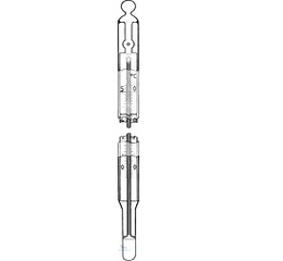 PRECISION LABORATORY THERMOMETERS  0 + 250 °C DIVISION 1°C, LENGTH 350 MM 