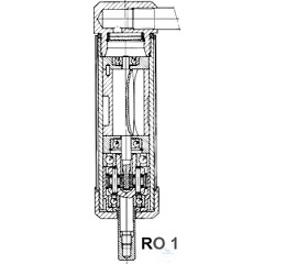 STIRRER COMPRESSED AIR RO 12/V4A -18/8,   OVERALL LENGTH: 120 MM  0,1 - 6 BAR  