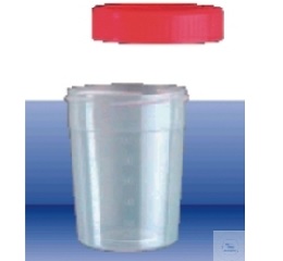 Urine beakers, 125 : 25 ml, sterile, graduated,  with 