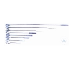 Spoon spatulas, length: 210 mm, spatula: 50 x 10 mm,  spoon: 38 x 17 mm, stainless steel