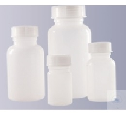 WIDE MOUTH BOTTLES,PE,ROUND,  TRANSPARENT, WITH SCREW-