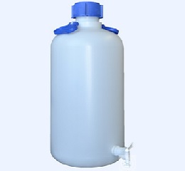 CARBOYS, PE, WITH TAP,  ROUND, WITH SCREW CAP, 25 L