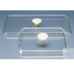 COVER FOR TRAYS, WITH HANDLE,   PS, 340 X 245 MM 