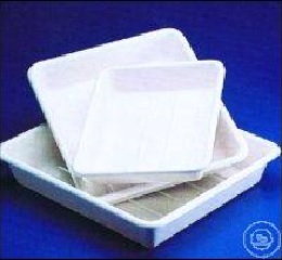 TRAYS, WHITE, PVC,  520 X 420 MM, HEIGHT 95 MM    