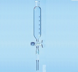 DROPPING FUNNELS, CYL.,  WITHOUT PRESSURE EQUALIZING  GRADUATED, NEEDLE VALVE-STOPCOCK  W. PTFE-NEED