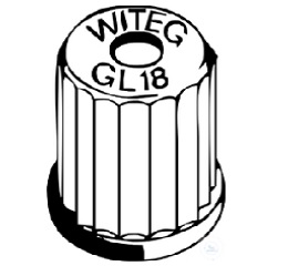 SCREW CAPS, WITH APERTURE, MADE OF PP, GL 100  HEAT RESISTANT UP TO 140°C, AUTOCLAVABLE,  BORE ? - 