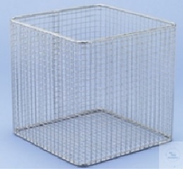 WIRE BASKET, ANGULAR,  MADE OF STEEL,  COATED WITH WHI