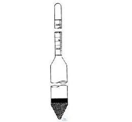 URINOMETER, ACC. TO VOGEL,  RANGE 1,000 - 1,600/0,001  G/CM3, LENGTH 150 MM WITHOUT  THERMOMETER