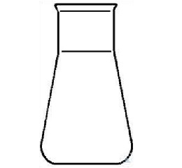 ERLENMEYER-FLASKS, WIDE NECK,  MADE OF QUARTZ-SILICA,  WITH RIM, DIN 12385,  50 ML, 51 X 80 MM  