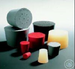 RUBBER STOPPERS, NATURAL RUBBER SOLID,   TOP DIA.: 10 