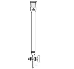 CHROMATOGRAPHIC-COLUMNS,  ST-SOCKET 29/32, VALVE AND PTFE-VALVE PLUG,  SOLID PLUG, SCREW-THREAD RETA