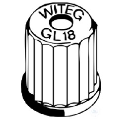 SCREW CAP, TOP WITH HOLE, GL 32  