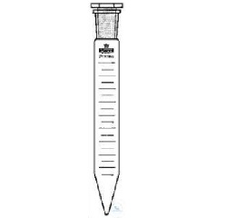 TEST TUBES, DURAN, WITH ST-PE-STOPPER,  CONICAL BOTTOM