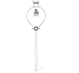 SEPARATORY FUNNELD, GLOBE SHAPED, BOROSILICATE GLASS, 