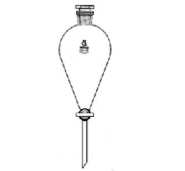 SEPARATORY FUNNEL, 50 ML,  CONICAL, UNGRAD., AMBERIZED