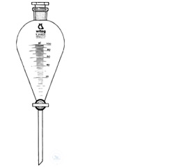 250 ML梨形分液漏斗，玻璃活栓，玻璃顶塞