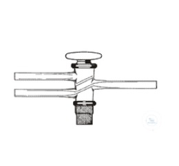 STOPCOCKS, DOUBLE BORE, W. SOLID ST-PLUG SCREW-  THREAD RETAINING NUT,BORE: 4 MM, ST 18,8 / 10X110 M