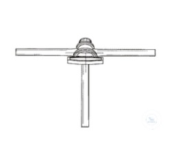 STOPCOCKS, THREE WAY, T-BORE SOLID   ST-PLUG, SCREW-THREAD RET.  NUT, BORE:   2,5 MM, ST 14,5 / 9X10