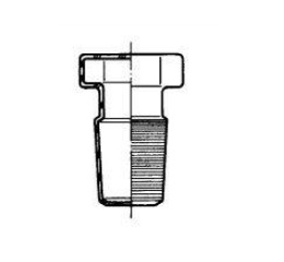 ST-STOPPERS, SHORT JOINT, HOLLOW,   HEXAGONAL PLATE, FLAT, ST 29/22 