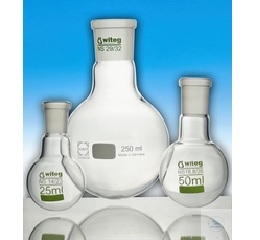 FLASKS, ROUND BOTTOM,  CENTER NECK, ACC. TO DIN 12348,