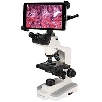 Cole-Parmer Compound Trinocular Microscope with Tablet Display and Camera, Super High Contrast, 110-220 VAC