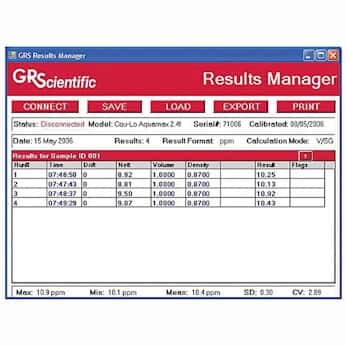 Aquamax 101005 GR Scientific 71- Titrator Results Manager Software Package