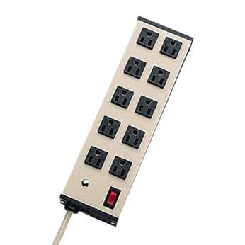 Wiremold/Legrand UL210BC Compact 10-Outlet (5 x 2) Power Strip with 6 Ft Cord
