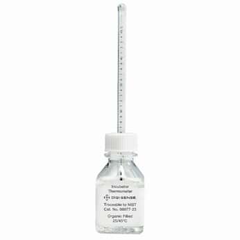 Digi-Sense Certified Incubator Bottle Thermometer, 25/