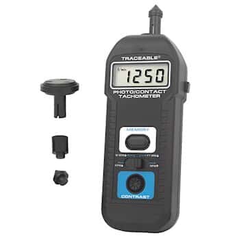 Traceable Photo/Contact Tachometer with Calibration