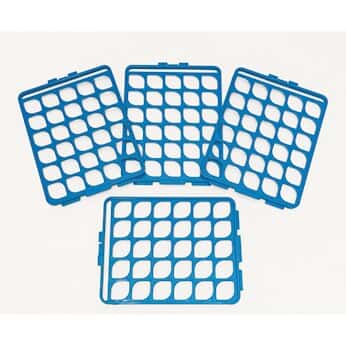 Scienceware F18745-1600 Grid Set for Switch-Grid Test Tube Rack, Holds 13-16mm Tubes, Blue. Pack of 4.